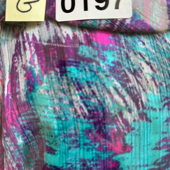 K-DASH by Kardashian Womens 2X Tie Caftan Pink Blue Stripe Kimono Sleeve - Picture 8 of 8